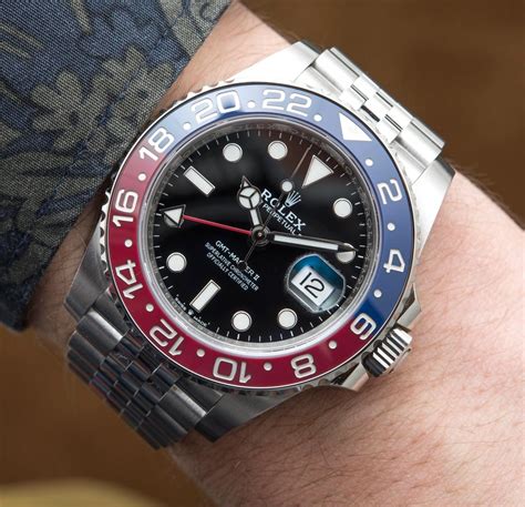 rolex gmt-master ii 126710blro pepsi watch in steel hands-on|rolex 126710 review.